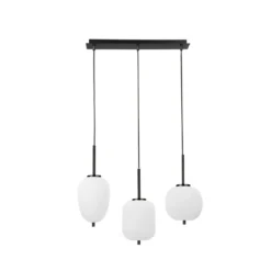 Nova Luce 9624099 LATO Pendelleuchte 3-flammig Schwarz Opal E14