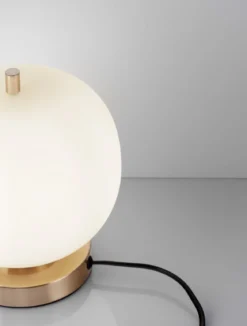 Nova Luce 9624084 LATO Tischleuchte 22,5cm Gold Opal E14