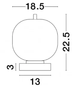 Nova Luce 9624084 LATO Tischleuchte 22,5cm Gold Opal E14