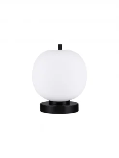 Nova Luce 9624085 LATO Tischleuchte 22,5cm Schwarz Opal E14