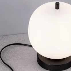 Nova Luce 9624085 LATO Tischleuchte 22,5cm Schwarz Opal E14