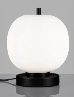 Nova Luce 9624085 LATO Tischleuchte 22,5cm Schwarz Opal E14