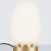Nova Luce 9624088 LATO Tischleuchte 28cm Gold Opal E14