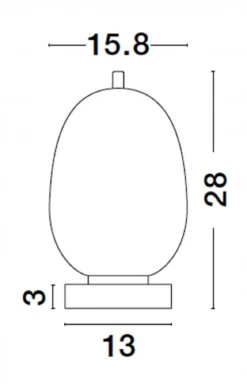 Nova Luce 9624088 LATO Tischleuchte 28cm Gold Opal E14