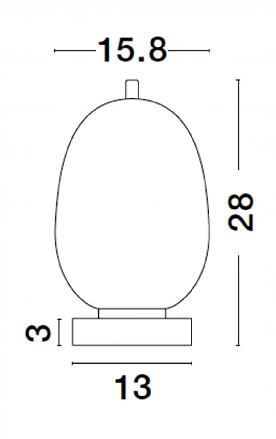 Nova Luce 9624088 LATO Tischleuchte 28cm Gold Opal E14