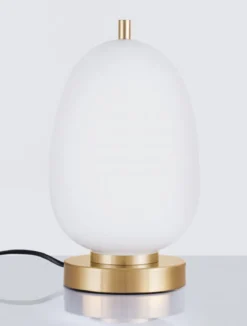 Nova Luce 9624088 LATO Tischleuchte 28cm Gold Opal E14