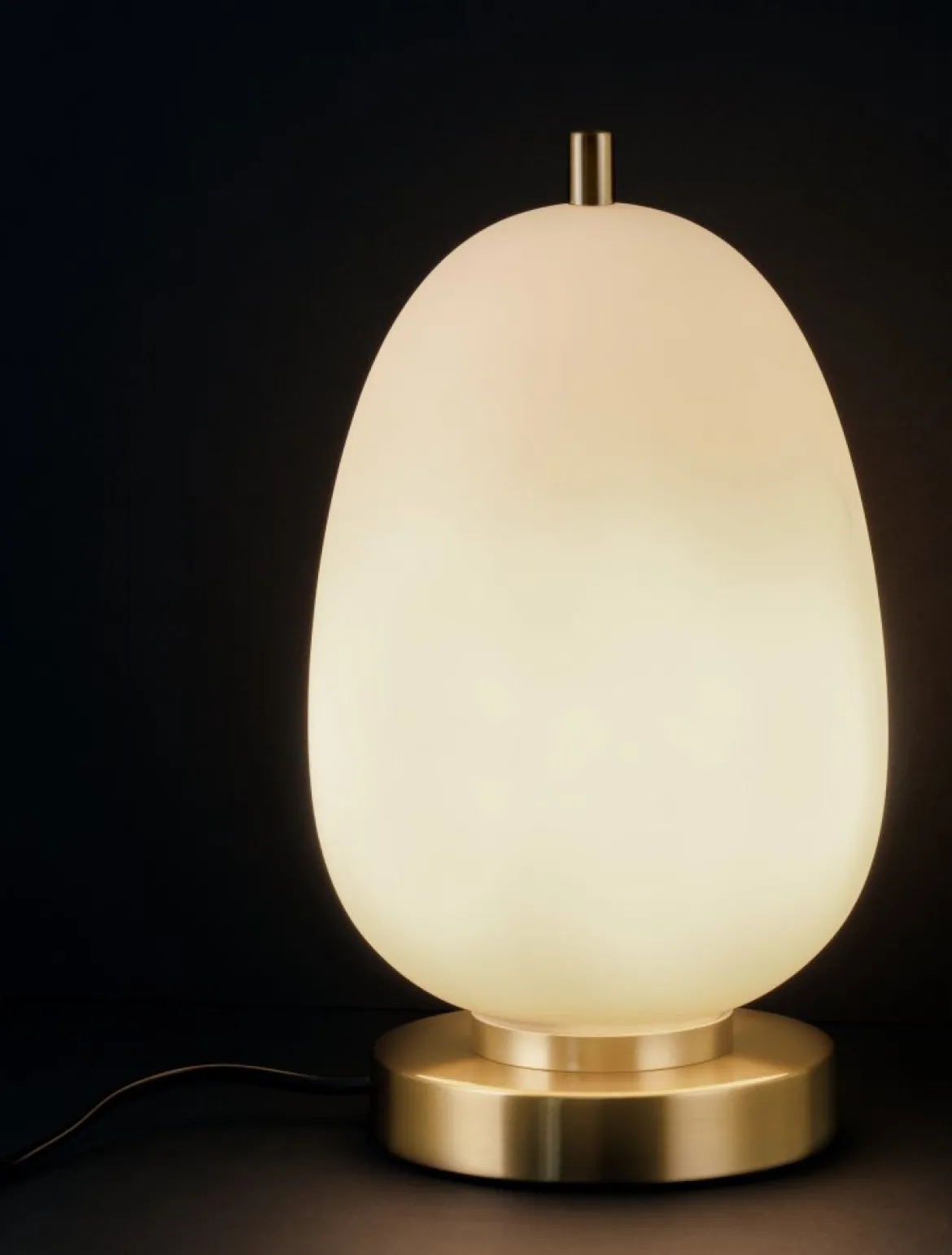 Nova Luce 9624088 LATO Tischleuchte 28cm Gold Opal E14
