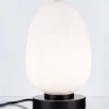 Nova Luce 9624089 LATO Tischleuchte 28cm Schwarz Opal E14