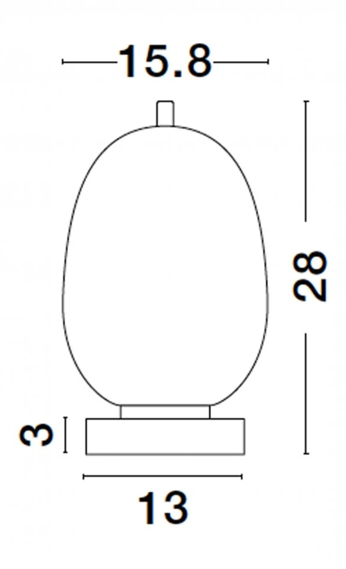 Nova Luce 9624089 LATO Tischleuchte 28cm Schwarz Opal E14