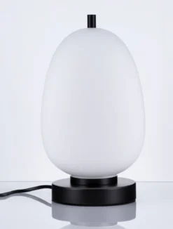 Nova Luce 9624089 LATO Tischleuchte 28cm Schwarz Opal E14