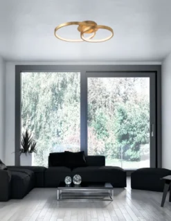 Nova Luce 8100282 LEON LED Deckenleuchte 2-flammig 3000K Blattgold