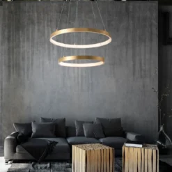 Nova Luce 8100281 LEON LED Pendelleuchte 2-flammig 3000K Blattgold