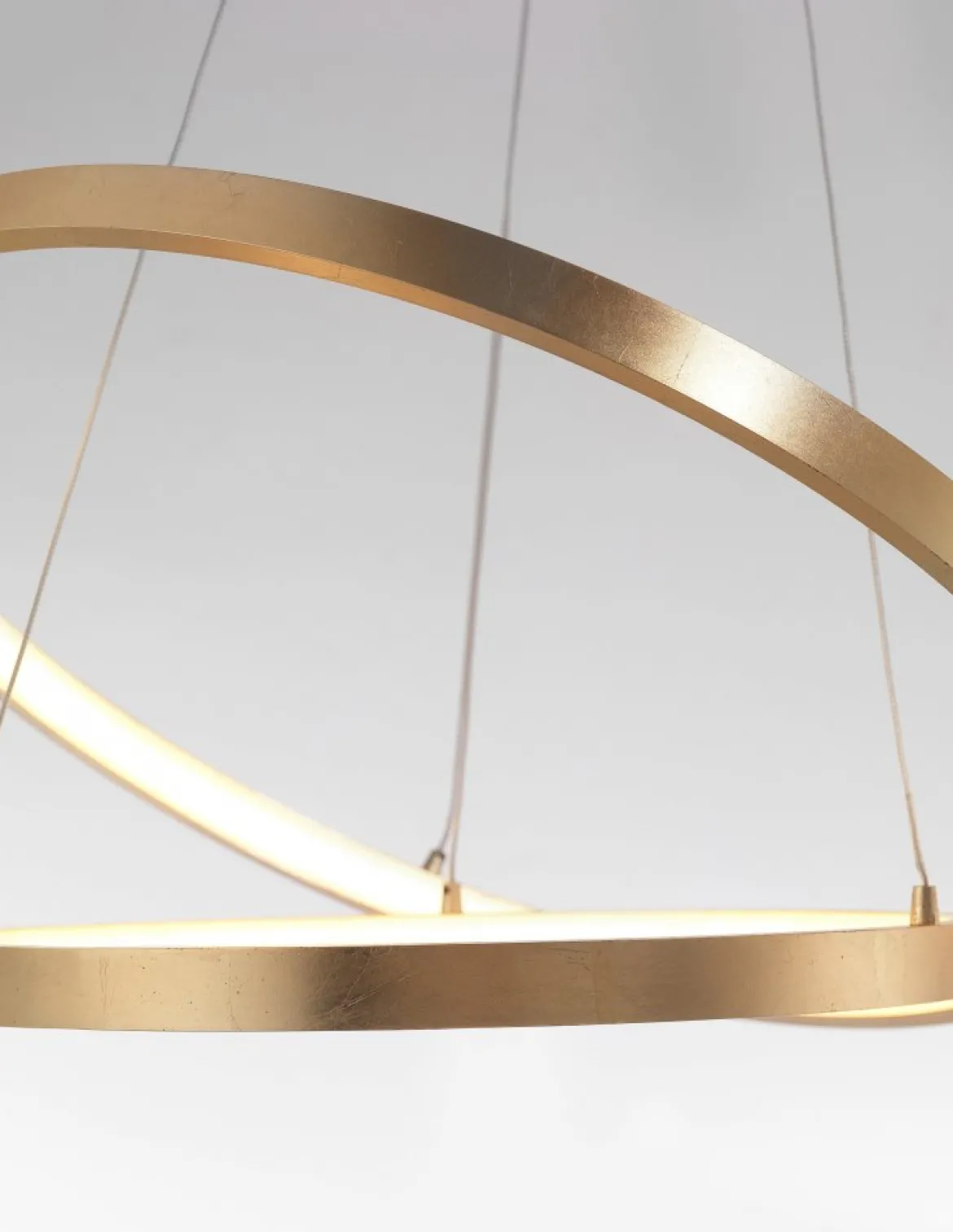 Nova Luce 8100281 LEON LED Pendelleuchte 2-flammig 3000K Blattgold
