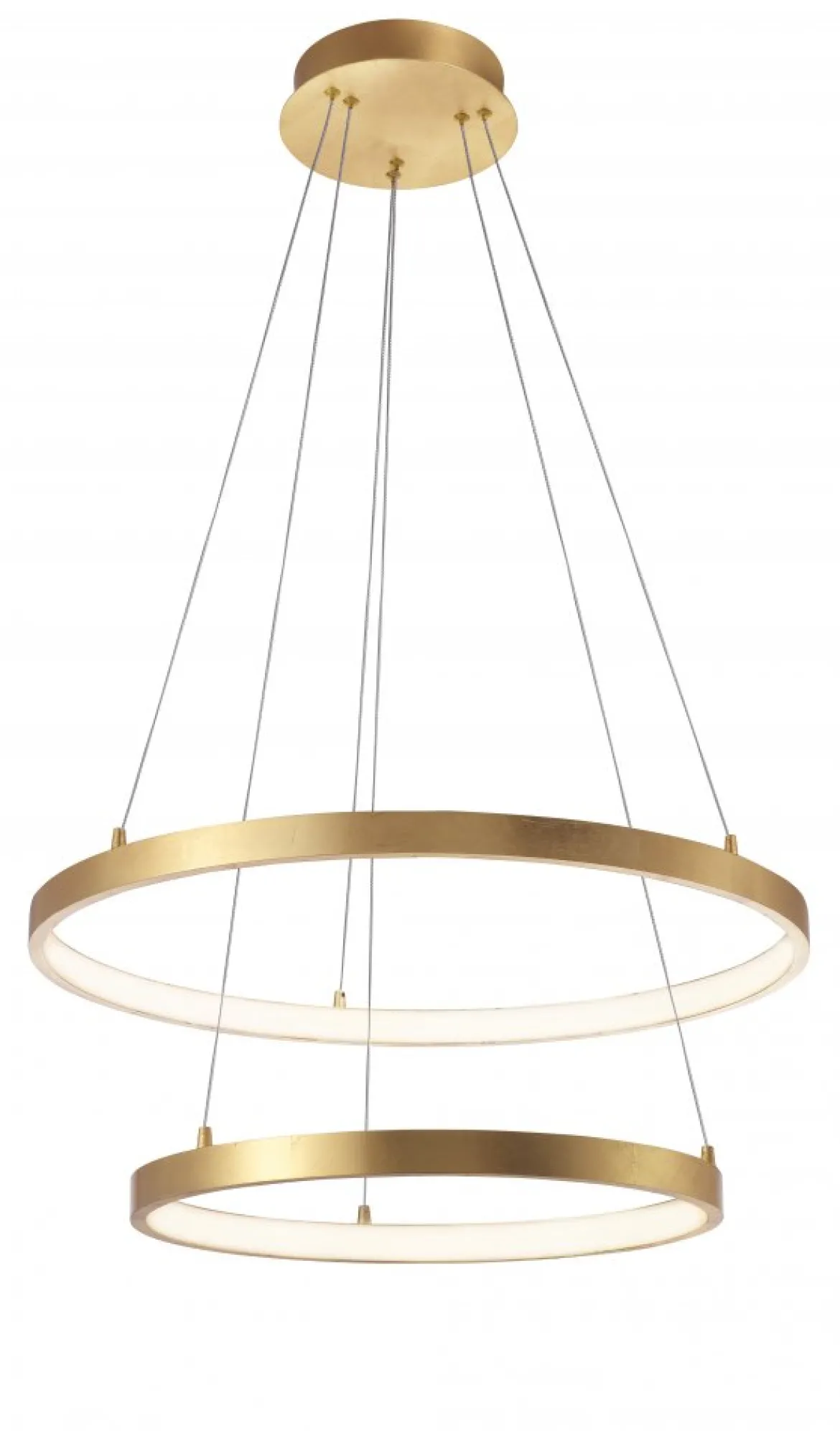 Nova Luce 8100281 LEON LED Pendelleuchte 2-flammig 3000K Blattgold