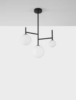Nova Luce 9043305 LICATO Pendelleuchte 3-flammig Schwarz Weiss G9