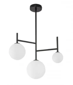 Nova Luce 9043305 LICATO Pendelleuchte 3-flammig Schwarz Weiss G9