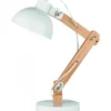 Nova Luce 671601 LILA E27 Tischleuchte Weiss Naturholz
