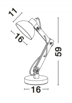 Nova Luce 671601 LILA E27 Tischleuchte Weiss Naturholz