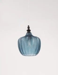 Nova Luce 9191243 LONI Pendelleuchte Schwarz Blau E27