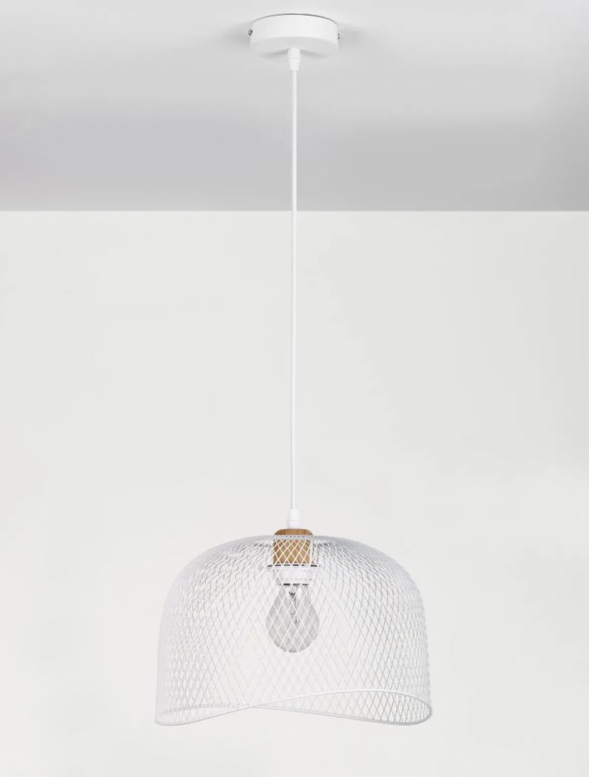 Nova Luce 9555802 LYRON Pendelleuchte Naturholz Weiss E27