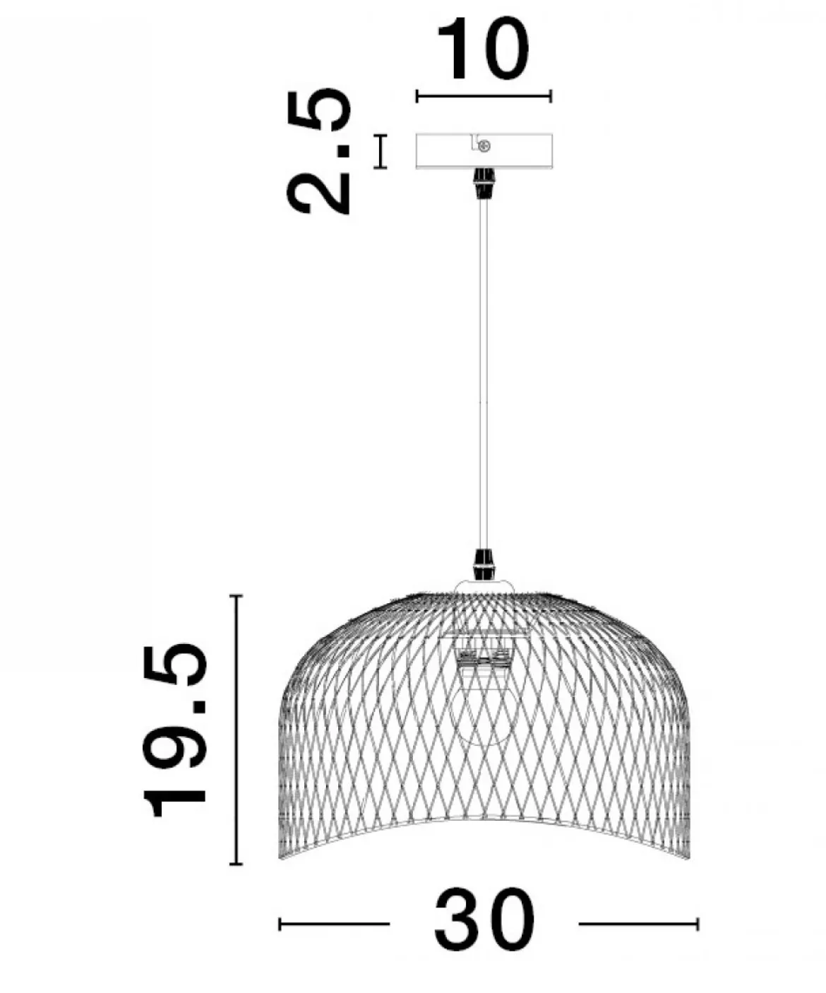 Nova Luce 9555802 LYRON Pendelleuchte Naturholz Weiss E27