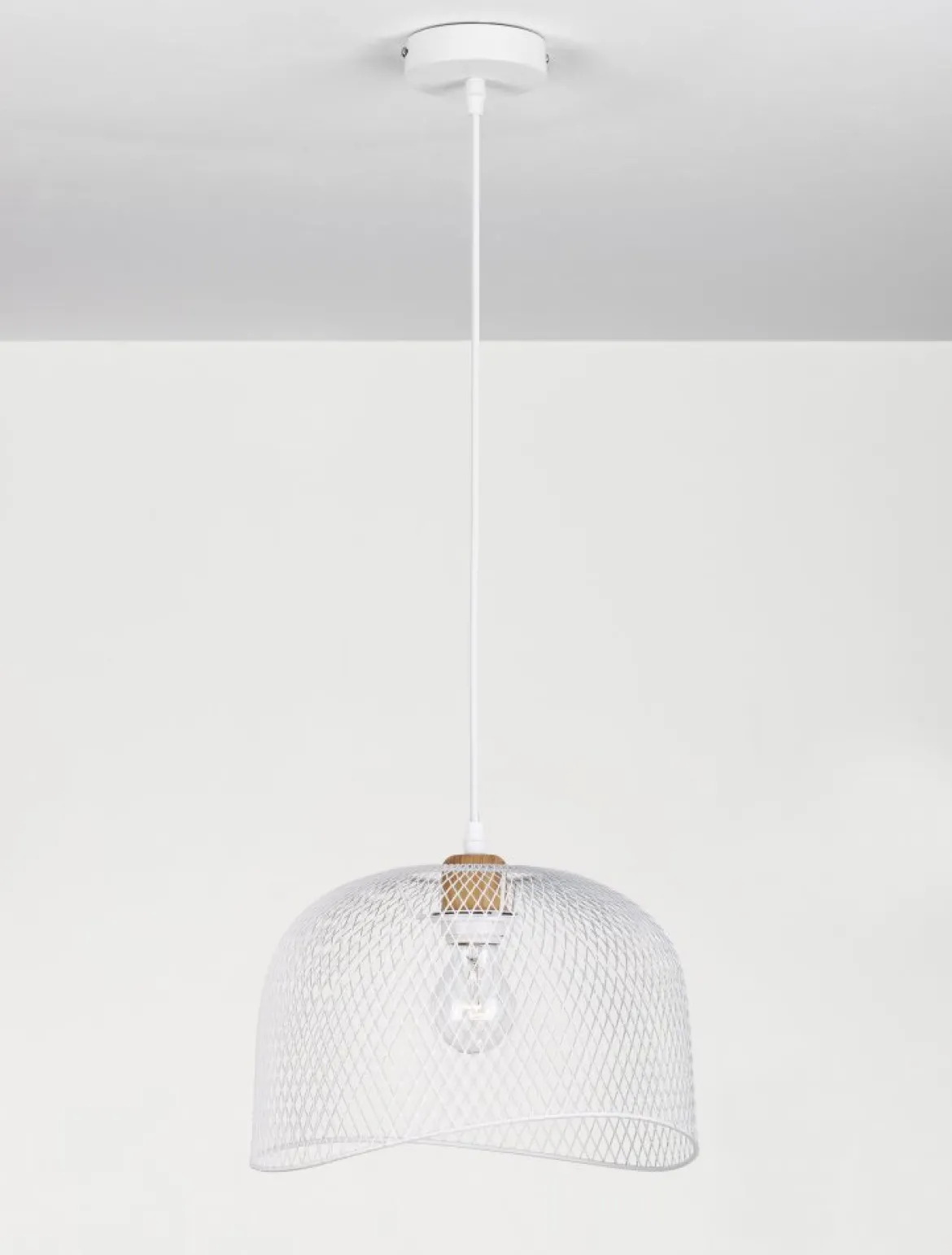 Nova Luce 9555802 LYRON Pendelleuchte Naturholz Weiss E27