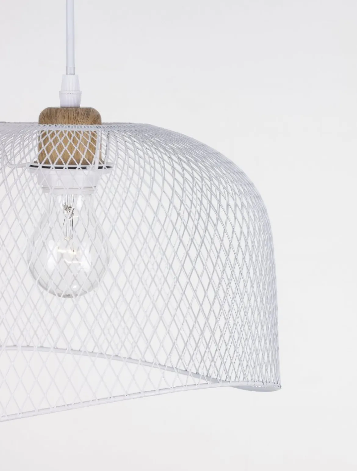 Nova Luce 9555802 LYRON Pendelleuchte Naturholz Weiss E27