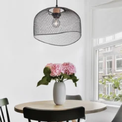 Nova Luce 9555803 LYRON Pendelleuchte Naturholz Schwarz E27