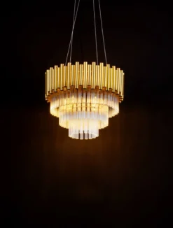Nova Luce 9824080 MAGNOLIA Pendelleuchte 5-flammig Gold E14