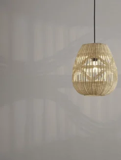 Nova Luce 9586501 MARLO Pendelleuchte 30cm Natur E27