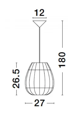 Nova Luce 9586500 MARLO Pendelleuchte 27cm Natur E27