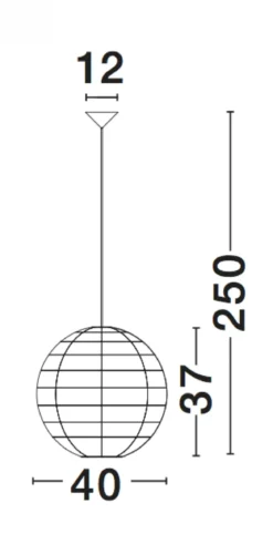 Nova Luce 9581501 MELODY Pendelleuchte 37x40cm Natur E27
