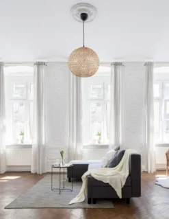 Nova Luce 9581501 MELODY Pendelleuchte 37x40cm Natur E27