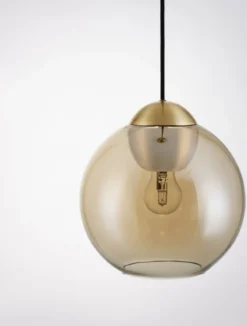 Nova Luce 9009239 MIDORI Pendelleuchte 1-flammig Gold Amber E27