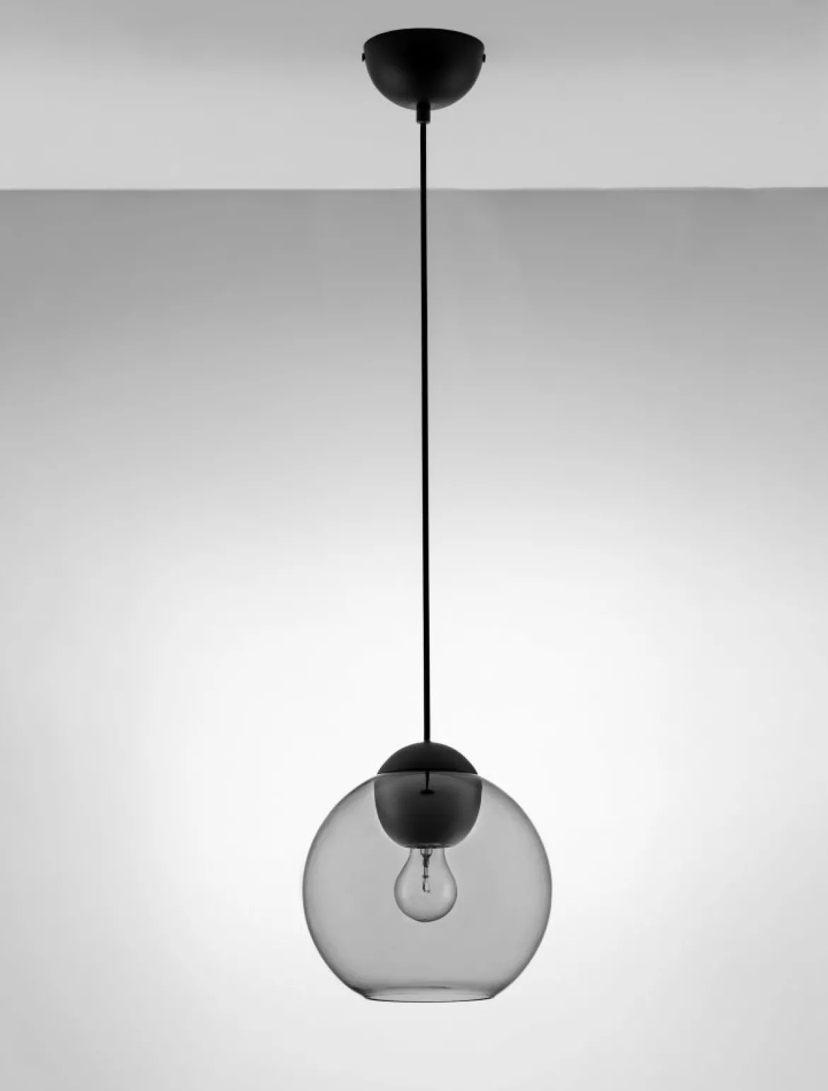 Nova Luce 9009241 MIDORI Pendelleuchte 1-flammig Schwarz Grau E27
