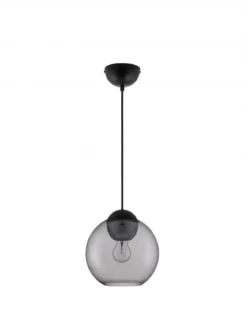 Nova Luce 9009241 MIDORI Pendelleuchte 1-flammig Schwarz Grau E27