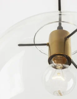 Nova Luce 9416925 MIRALE Pendelleuchte 25cm Schwarz Gold Transparent E27