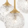 Nova Luce 9160212 MIRANO Pendelleuchte rund 3-flammig Gold Transparent G9