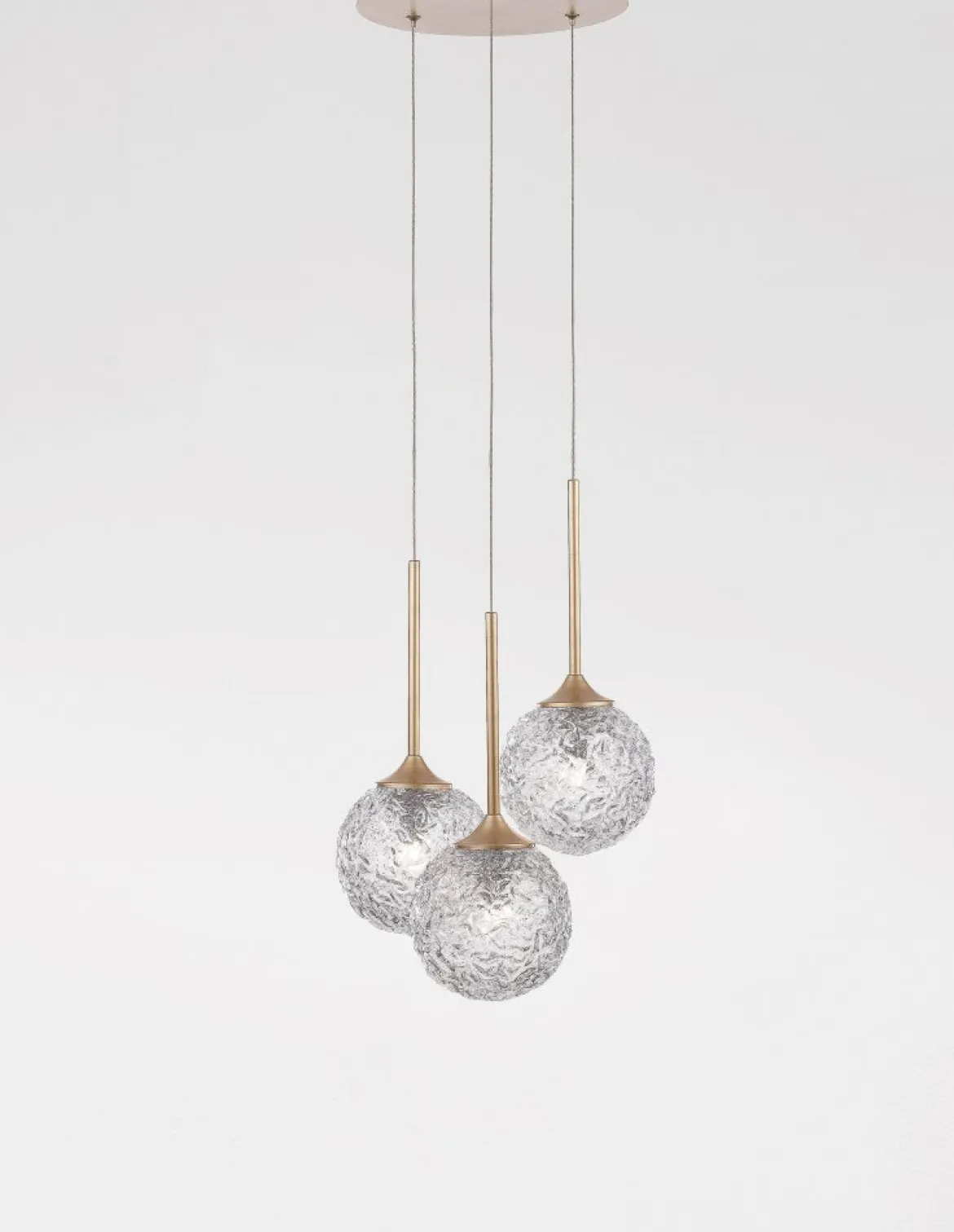 Nova Luce 9160212 MIRANO Pendelleuchte rund 3-flammig Gold Transparent G9