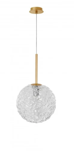 Nova Luce 9260211 MIRANO Pendelleuchte 30cm Gold Transparent E27