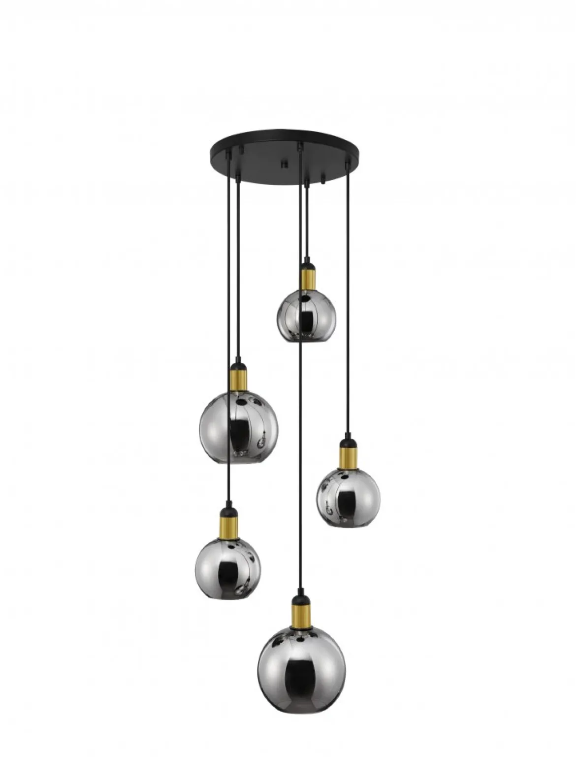 Nova Luce 9035965 MIRRO Pendelleuchte 5-flammig Gold Rauchglas E27