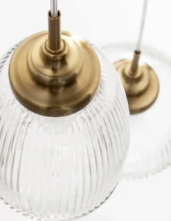 Nova Luce 9731214 MOND Pendelleuchte rund 3-flammig Gold Transparent E14