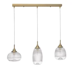Nova Luce 9731216 MOND Pendelleuchte 3-flammig Gold Transparent E14