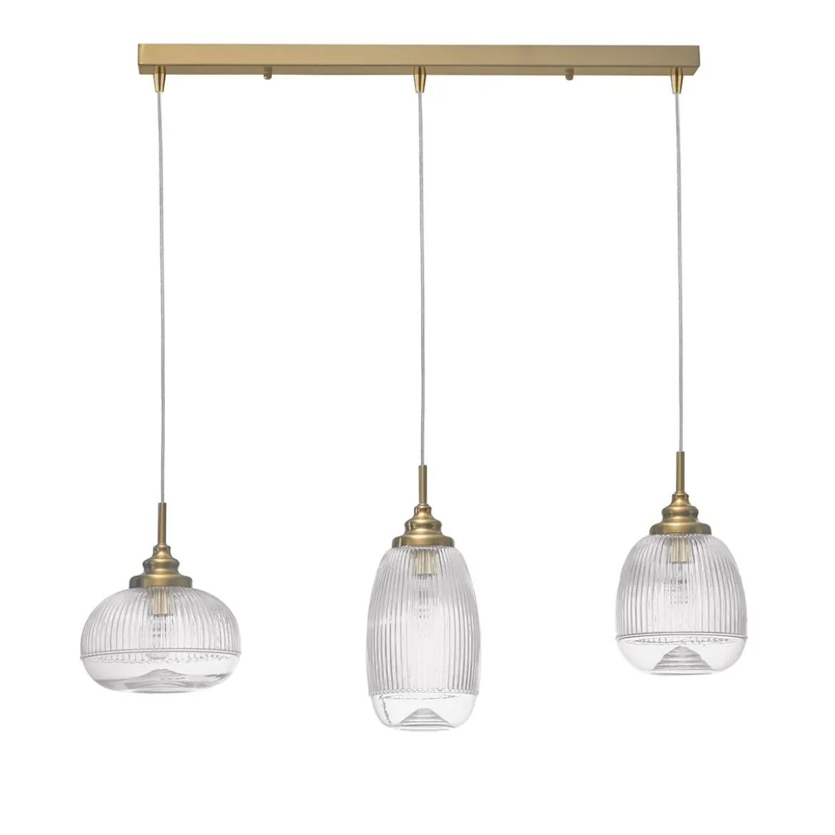 Nova Luce 9731216 MOND Pendelleuchte 3-flammig Gold Transparent E14