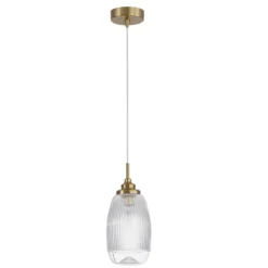 Nova Luce 9738212 MOND Pendelleuchte 1-flammig Gold Transparent E14