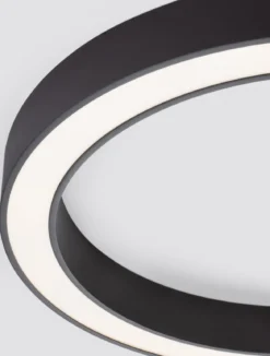 Nova Luce 9345636 MORBIDO LED Deckenleuchte 80cm 2700-4000K Schwarz dimmbar