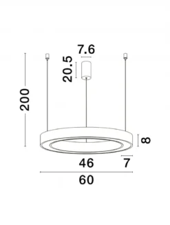 Nova Luce 9345639 MORBIDO LED Pendelleuchte 60cm 2700-4000K Schwarz dimmbar