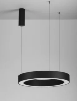 Nova Luce 9345639 MORBIDO LED Pendelleuchte 60cm 2700-4000K Schwarz dimmbar
