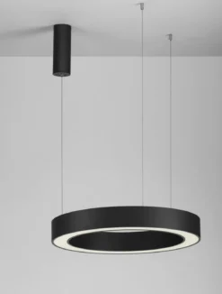 Nova Luce 9345639 MORBIDO LED Pendelleuchte 60cm 2700-4000K Schwarz dimmbar
