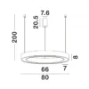 Nova Luce 9345641 MORBIDO LED Pendelleuchte 80cm 2700-4000K Weiss dimmbar